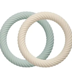 A Little Lovely Company Bideringe - 2-pak - Classic - Sage/Cream