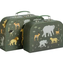 A Little Lovely Company Kuffertsæt - 2 stk. - 29x20/25,5x18 cm -