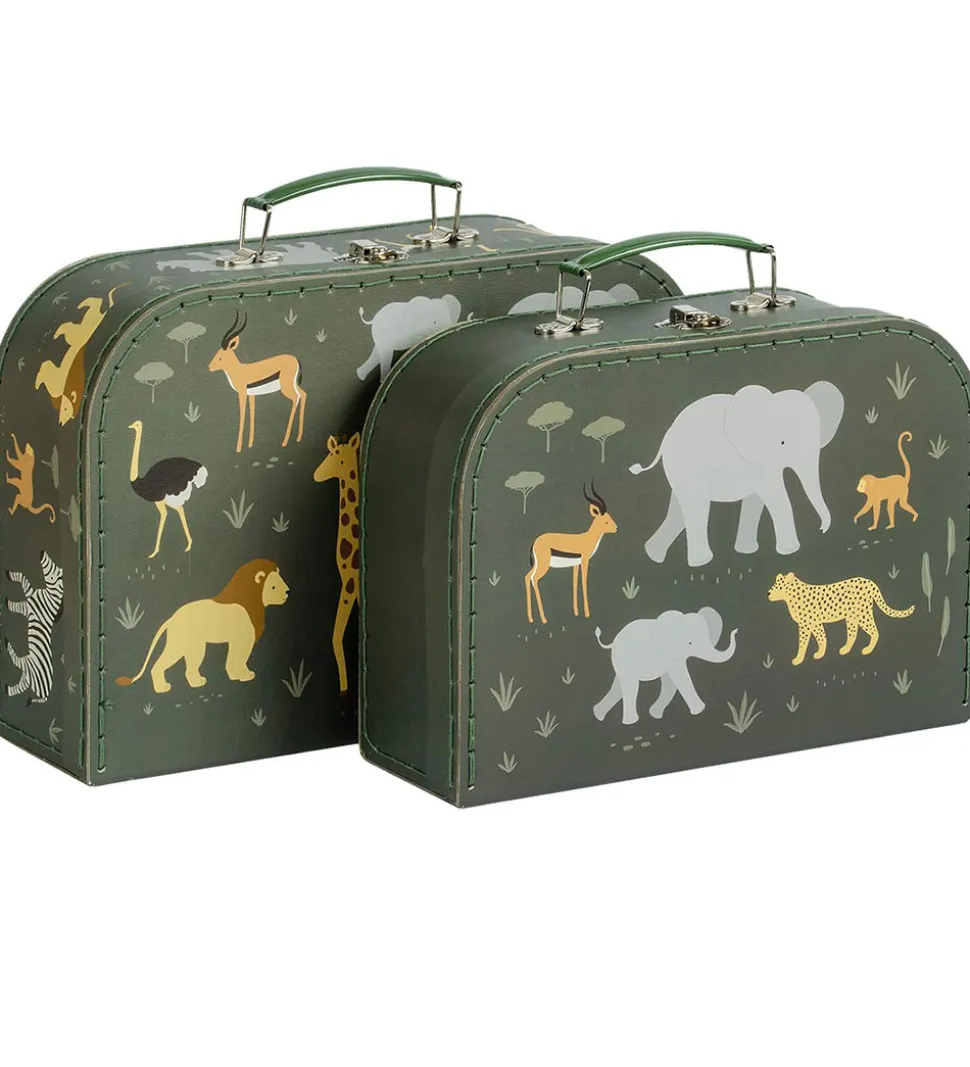 A Little Lovely Company Kuffertsæt - 2 stk. - 29x20/25,5x18 cm -