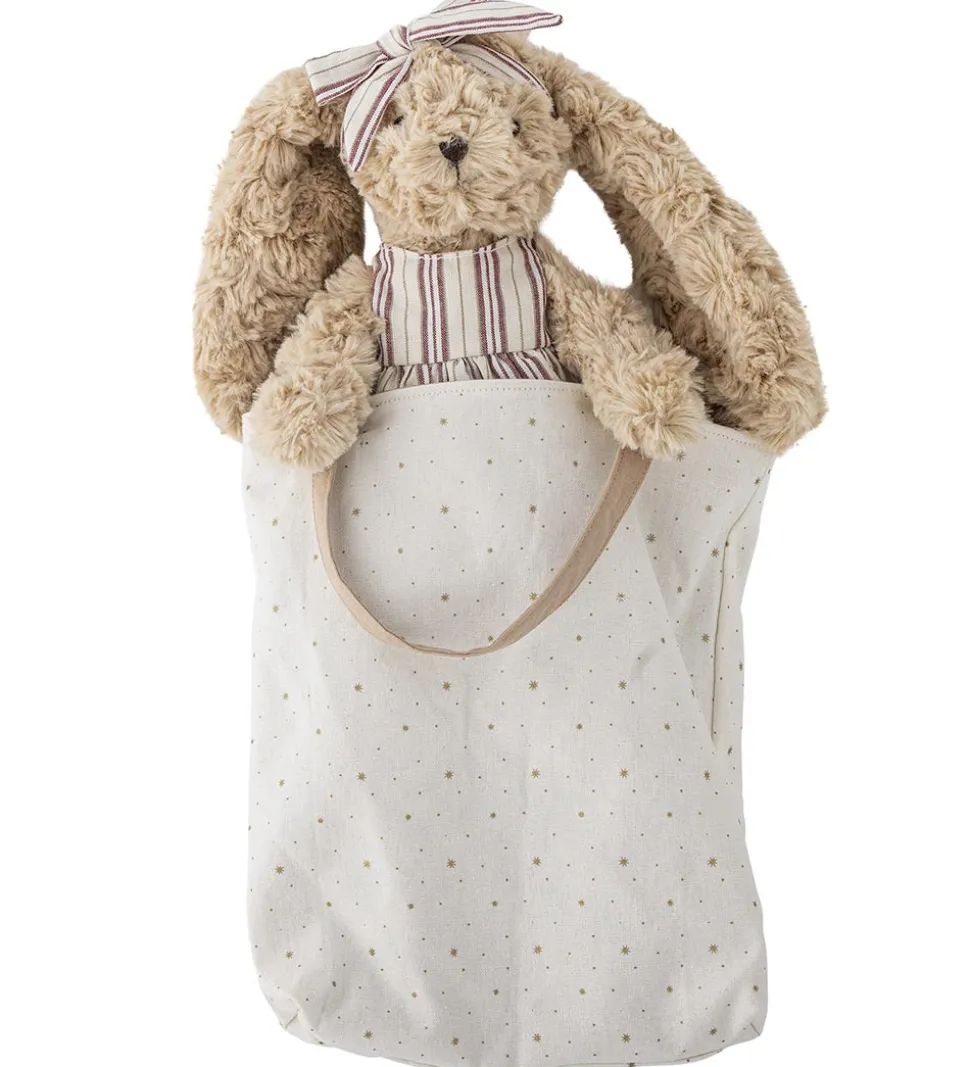 Bloomingville Stofdukke m. Shopper - 28 cm - Vilma - Brun