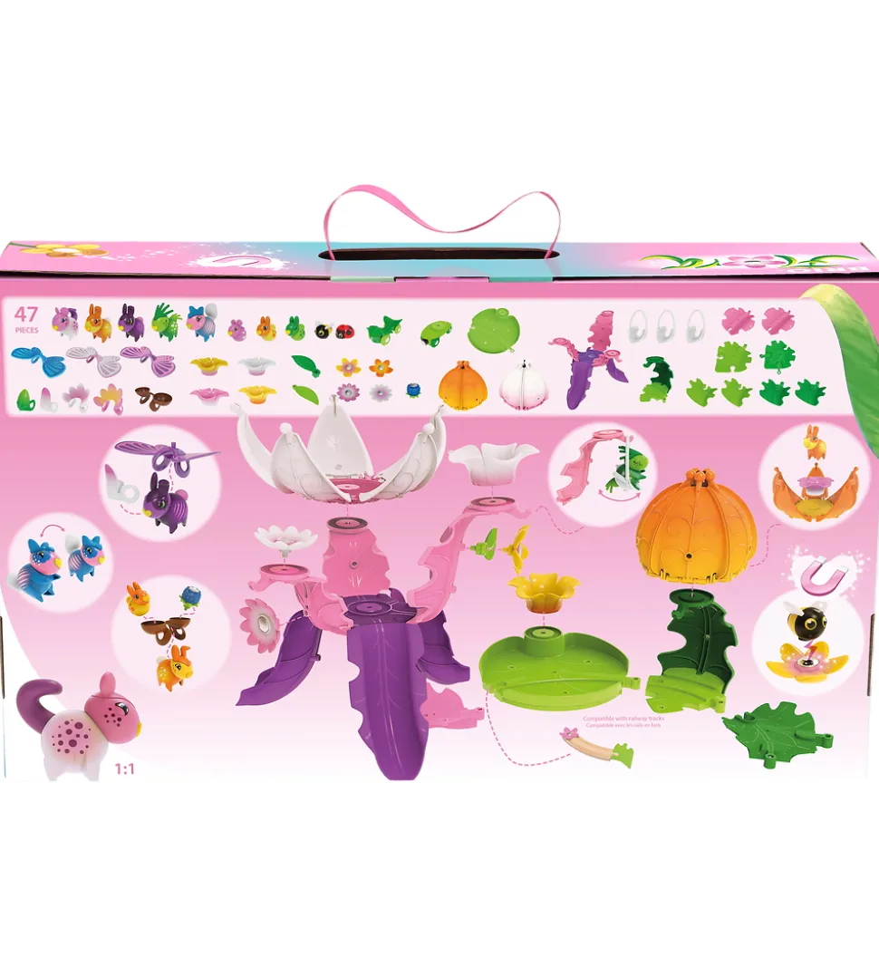 BRIO Flora Blomsterby m. Figurer - 47 Dele