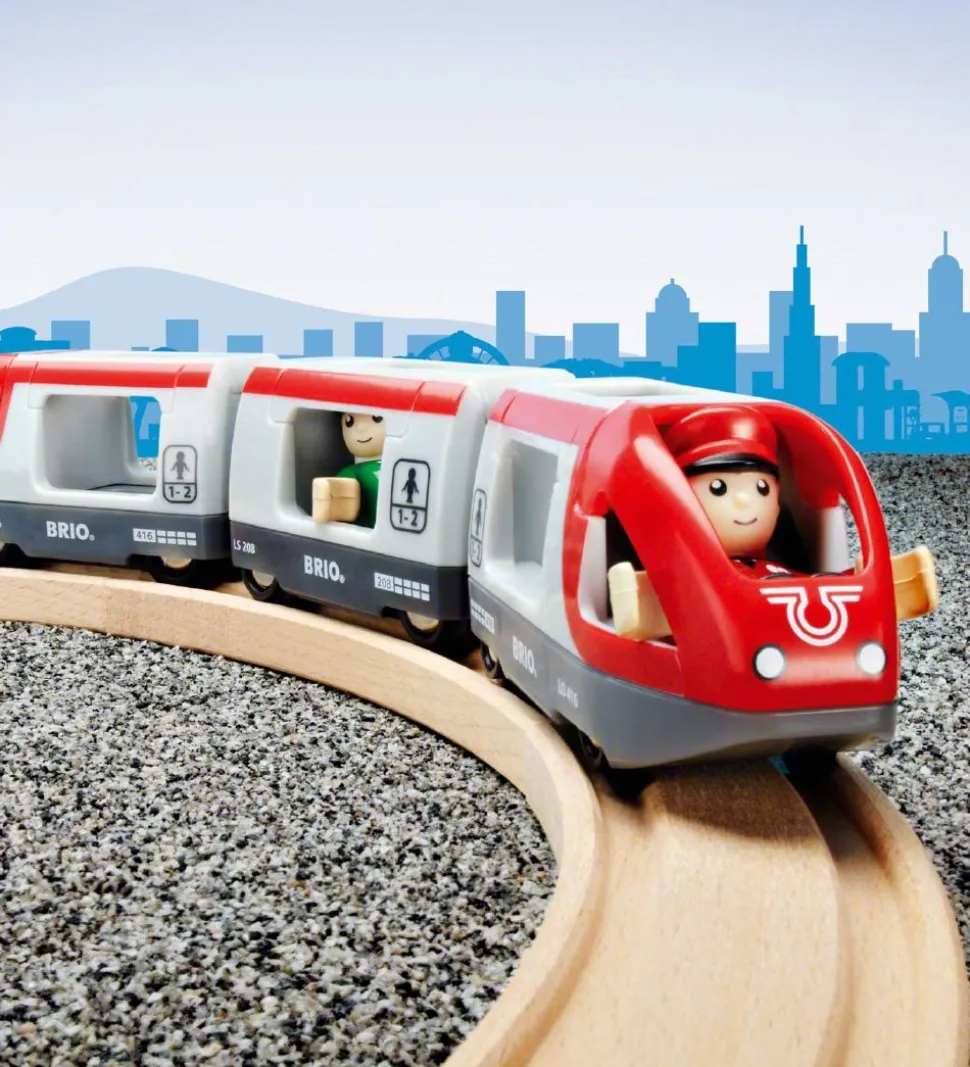 BRIO Passagertog - 5 dele - Rød/Hvid 33505