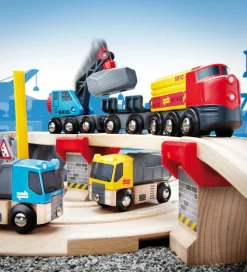 BRIO Tog- Og Vejbane Lodsesæt - 32 dele - Grå/Træ 33210