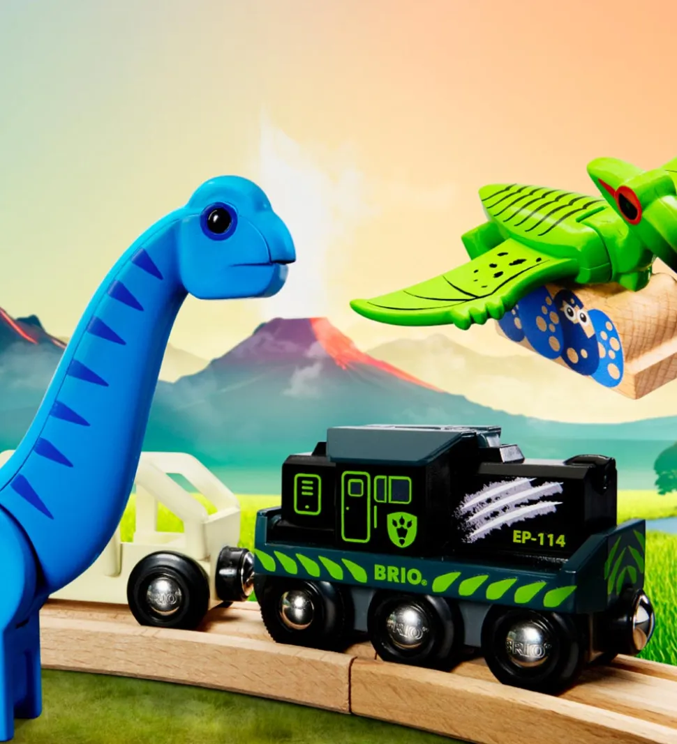 BRIO World Batteridrevet Tog Med Dinosaur m. Lyd og Lys - 36096