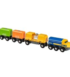 BRIO World Godstog m. 3 Vogne - Multifarvet 33982