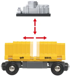 BRIO World Godstog m. 3 Vogne - Multifarvet 33982