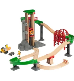 BRIO World Togbane m. Lagerbygning - 32 dele - Løft & Læs 33887