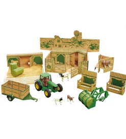 Britains Legesæt - 43257 - John Deere - 20 Dele - Farm In A Box