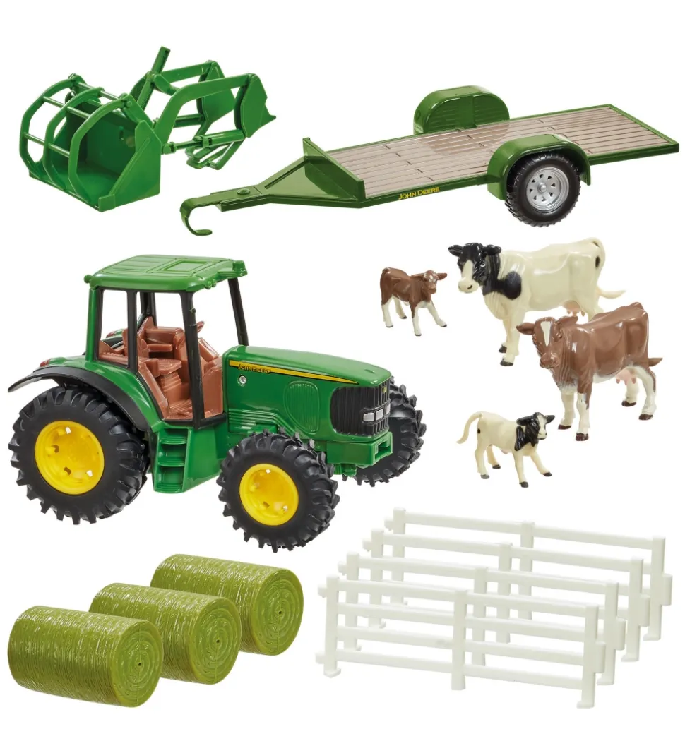 Britains Legesæt - 43257 - John Deere - 20 Dele - Farm In A Box