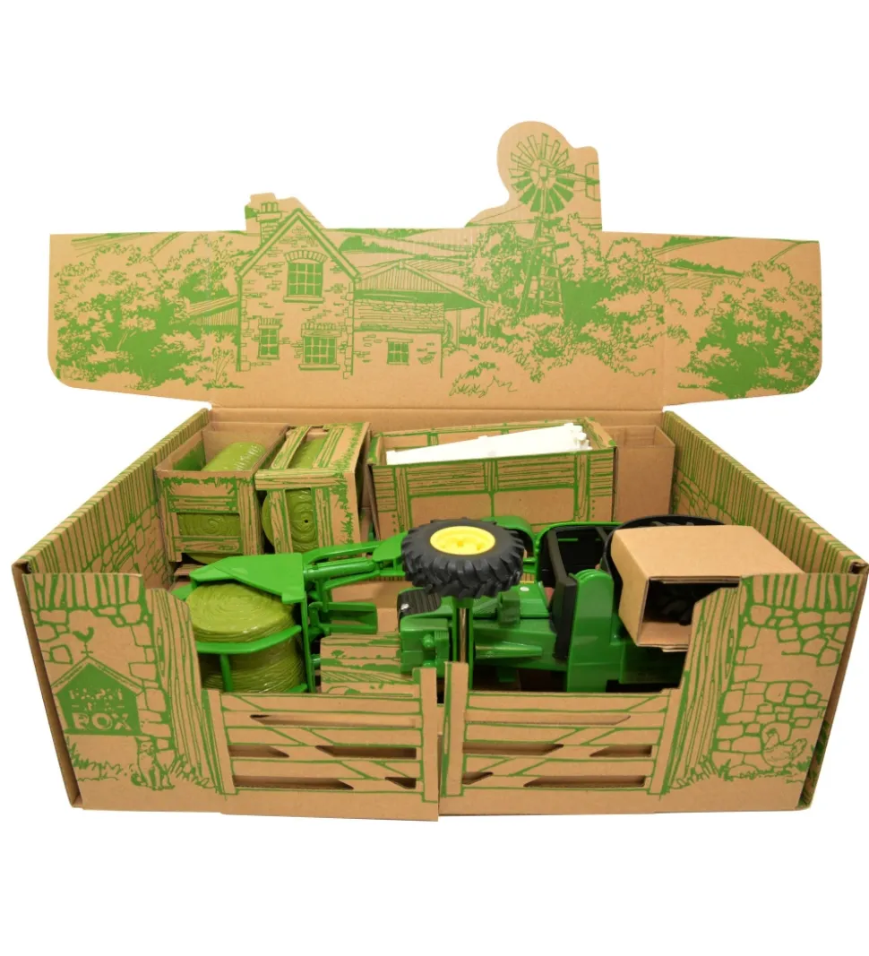 Britains Legesæt - 43257 - John Deere - 20 Dele - Farm In A Box