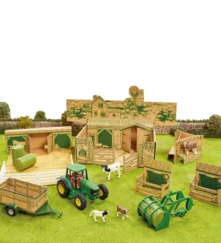 Britains Legesæt - 43257 - John Deere - 20 Dele - Farm In A Box