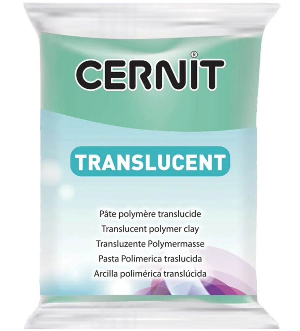 Cernit Polymer Ler - Transparent - Smaragd Grøn