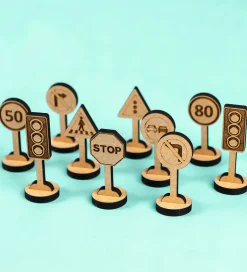 Crateit Kreasæt - Crateit Town - Træ - Trafikskilte - 10 Dele