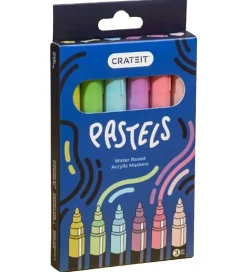 Crateit Tuscher - 3 mm - 6 stk. - Pastels