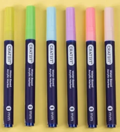 Crateit Tuscher - 1mm - 6 stk. - Pastels