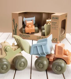 Dantoy BIO Plastic Bulldozer & Lastbil - 17 cm - Pastel