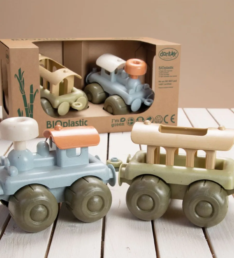 Dantoy BIO Plastic Tog m. Vogn - 21 cm - Pastel