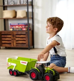 Dickie Toys Traktor - CLAAS Traktor m. Trailer - Lys/Lyd