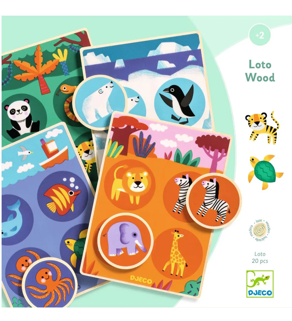 Djeco Banko - 20 Dele - Træ - Læringsspil