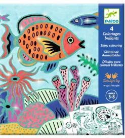 Djeco Farvelægningskort - 4 Stk. - Under The Sea