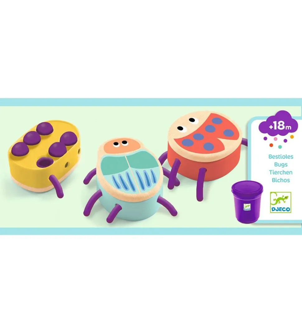 Djeco Kreasæt - Modellervoks Med Form - Insekter