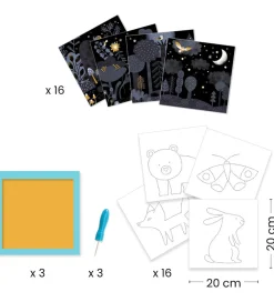 Djeco Kreasæt - Prikning - Dyr