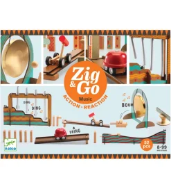 Djeco Kuglebane - Træ - Zig & Go - 52 dele - Music
