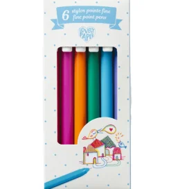 Djeco Kuglepenne - 6 stk. - Gel - Pointe Fine 0,7