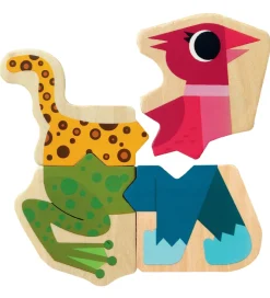 Djeco Magnetpuslespil - 6 stk./24 Brikker - Mixanimo