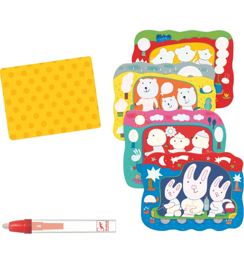 Djeco Malebog - Magic Coloring - Gul