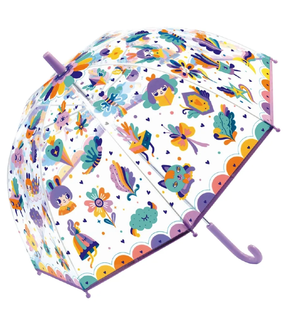 Djeco Paraply til Børn - Pop Regnbue