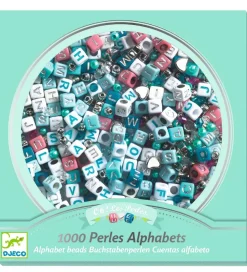 Djeco Perler - 1000 Stk. - Alfabet - Sølv