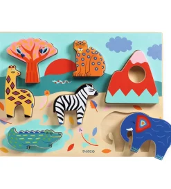Djeco Puslespil - 7 Brikker - Savanne