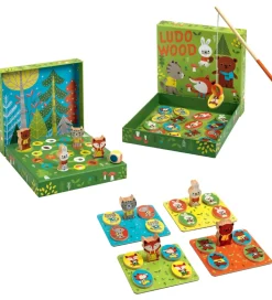 Djeco Spil - 4-i-1 - Ludo Wood