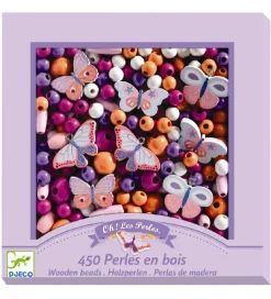 Djeco Træperler - 450 stk. - Sommerfugle