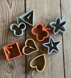 Dëna Aktivitetslegetøj - Silikone - Magisk Flip - 8 Dele - Natur