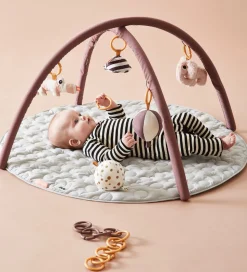 Done By Deer Aktivitetstæppe - Quiltet - Mørk Rosa