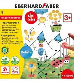 Eberhard Faber Fingermaling- Metallic - 4 stk. - 100 ml.