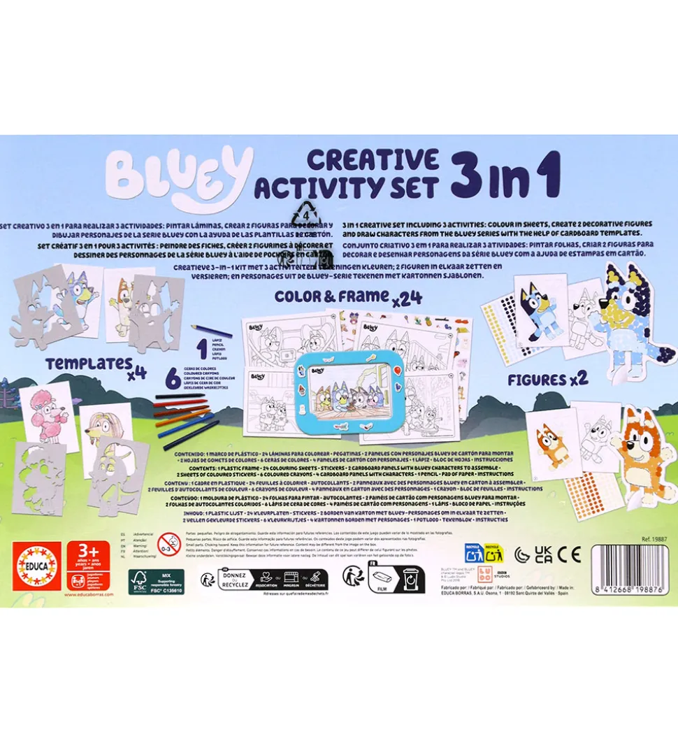 Educa Kreasæt - Bluey - 3 In 1 Creative Activity Set