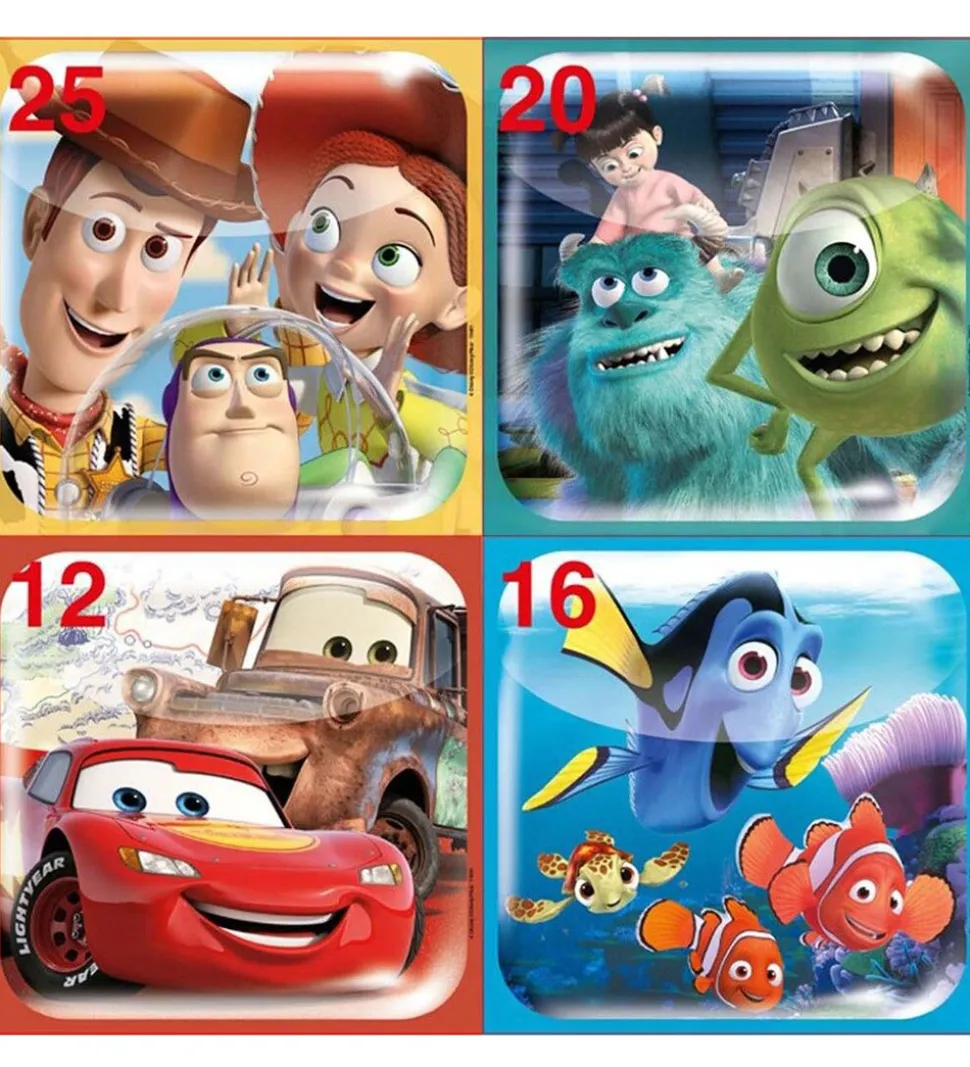 Educa Puslespil - 4 forskellige - Disney Pixar