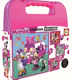 Educa Puslespil - 4 Forskellige - Minnie Mouse