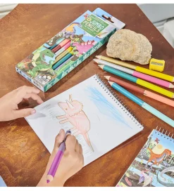 Eeboo Farveblyanter - 6 Stk. - Jumbo - Dinosaur