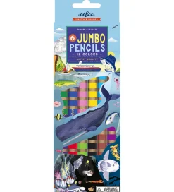 Eeboo Farveblyanter - Jumbo - 6 Stk. - Under The Sea