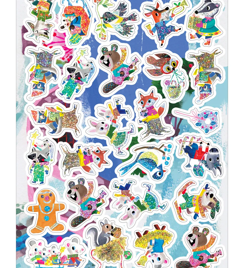 Eeboo Klistermærkebog - 200+ stk. - Jul i Skoven