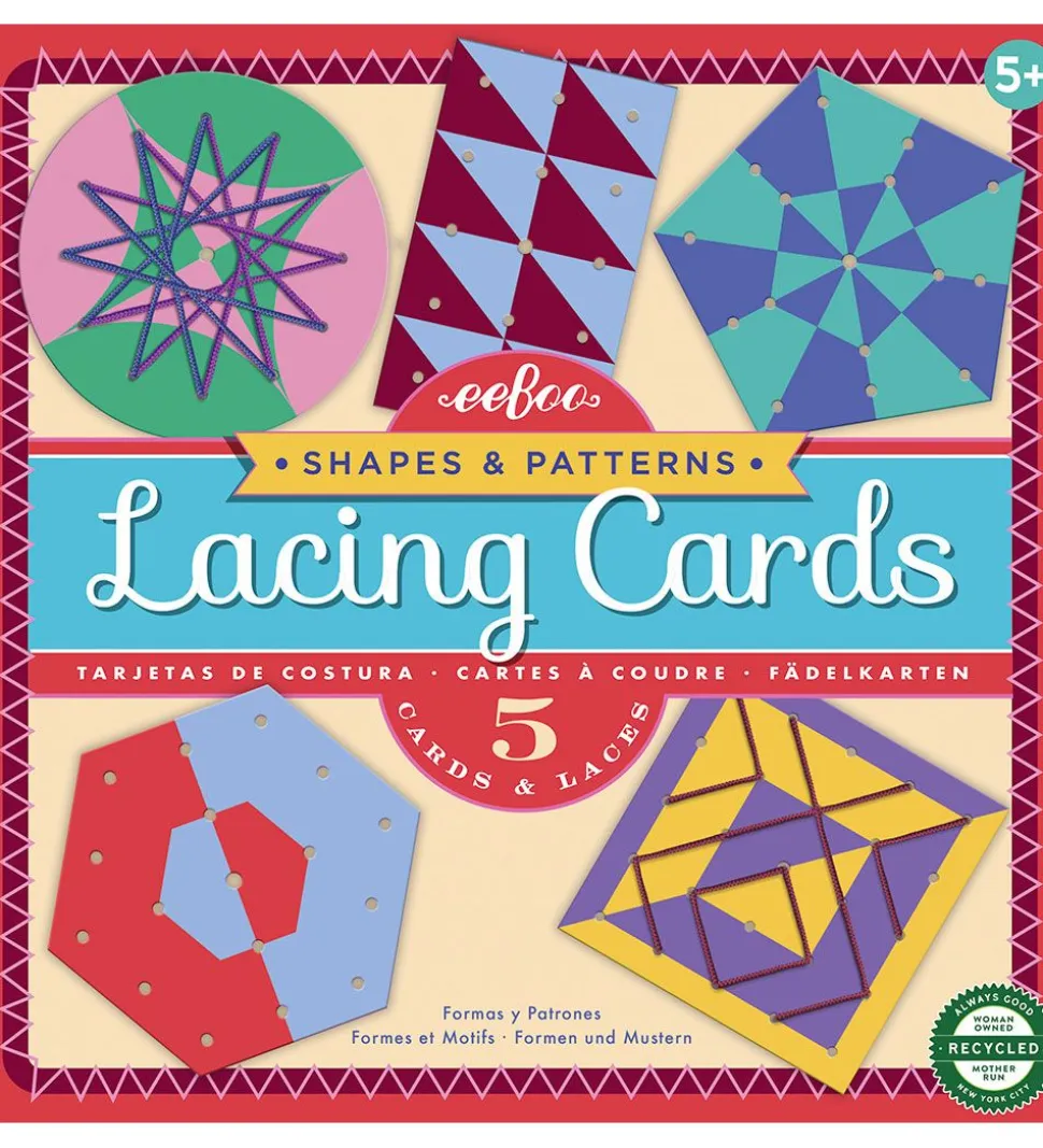 Eeboo Læringsspil - Lær At Sy-Kort - Farver Og Mønstre