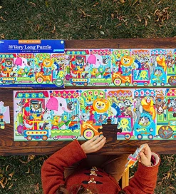 Eeboo Puslespil - 36 Brikker - 88,9x25,4 cm - Det Lange Alfabet-