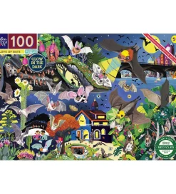 Eeboo Puslespil - 100 Brikker - 45,7x68,5 cm - Love Of Bats