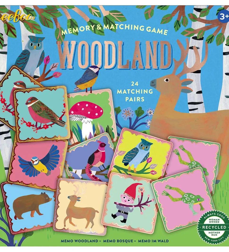 Eeboo Vendespil - 24 Par - Skov