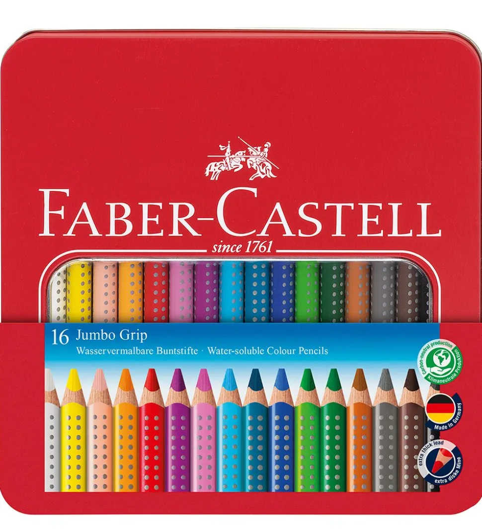 Faber-Castell Farveblyanter - Jumbo Grip - Akvarel - 16 stk - Mu