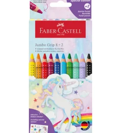 Faber-Castell Farveblyanter - Jumbo Grip - Akvarel - 8+2 Sparkle